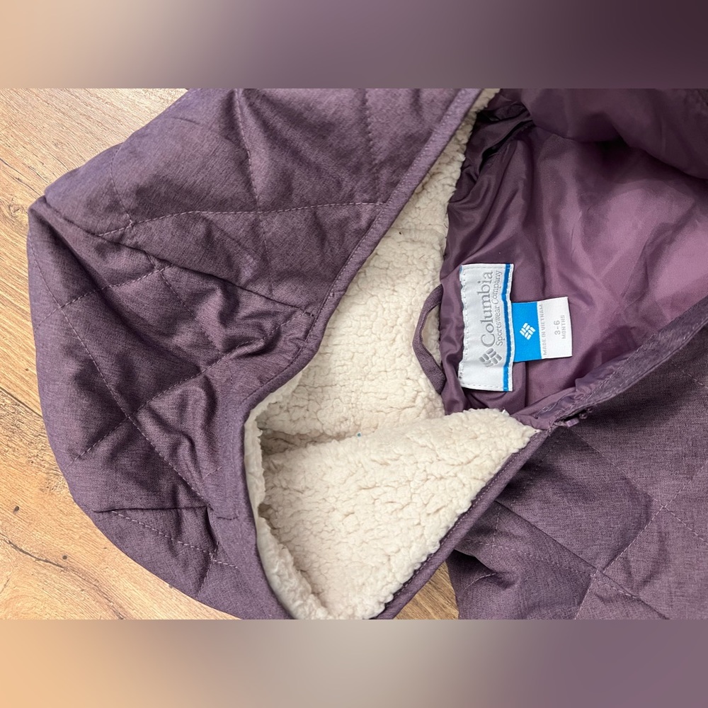 Colombia 3-6 months purple snow suit